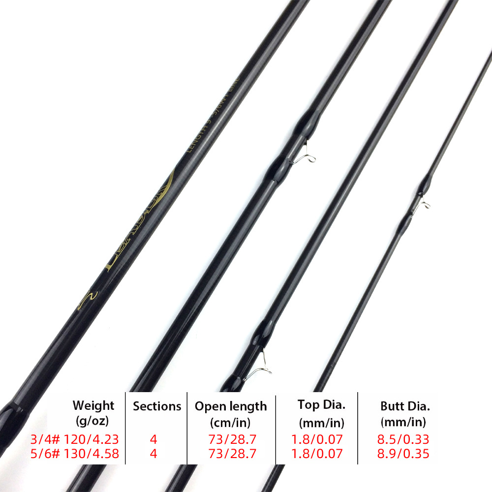 Caña de mosca 2.7m 3#/4# 5#/6# marca de LEADER - PULO Ltda.